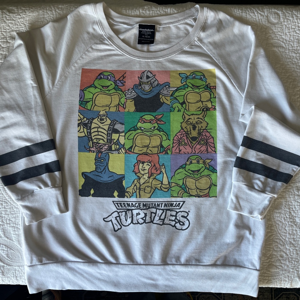 Teenage Mutant Ninja Turtles raglan style thin sweatshirt. No stains or tears.